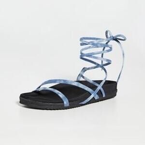 ROAM NIB Denim Vine Lace Up Gladiator Sandals 37 EU 6/6.5 US